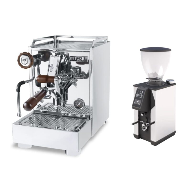 Torre Espresso Pierino Chrom (ohne Holz) und Macap Essential Chrom
