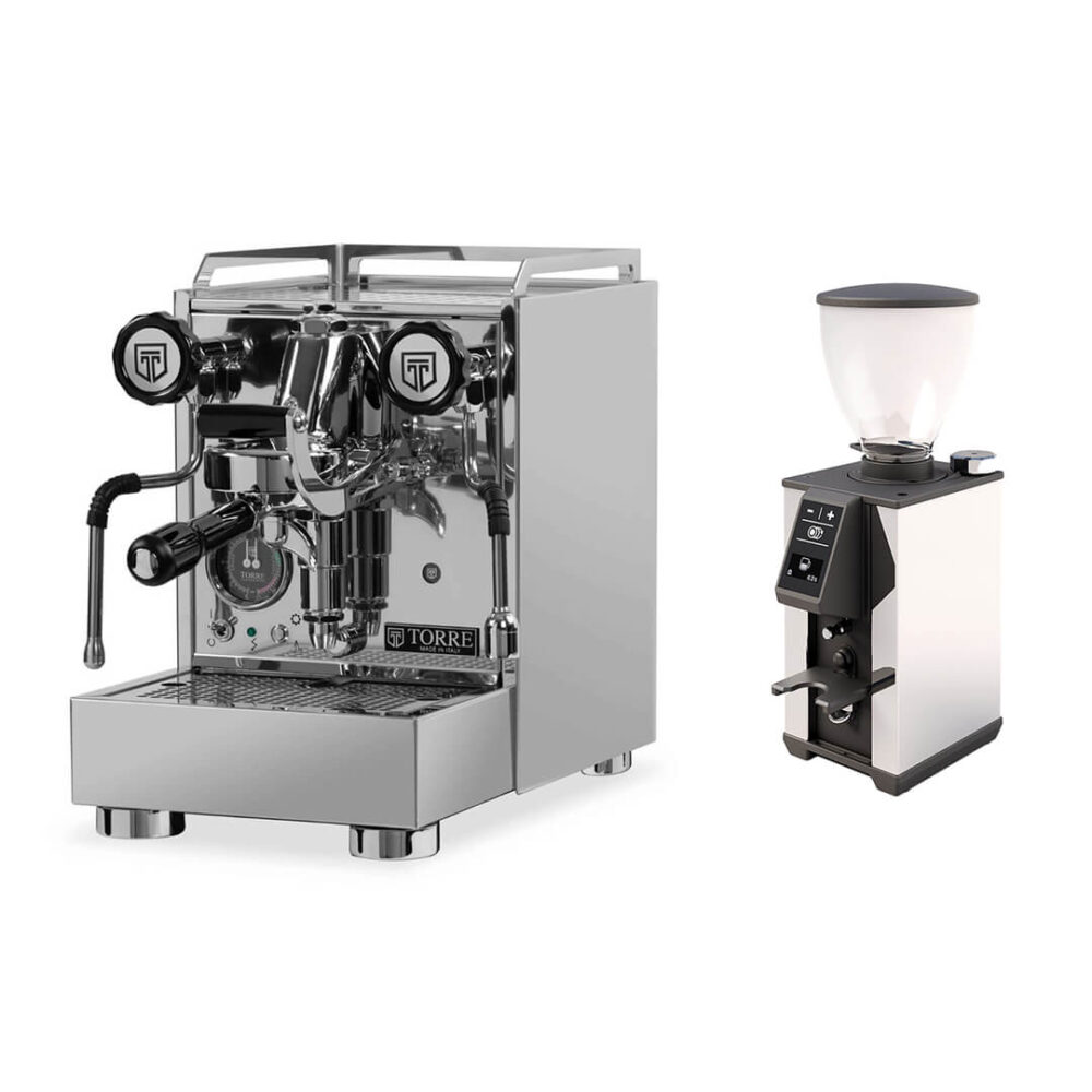 Torre Espresso Luigino TSP Chrom Dreh Rota und Macap Leo 55 Chrom