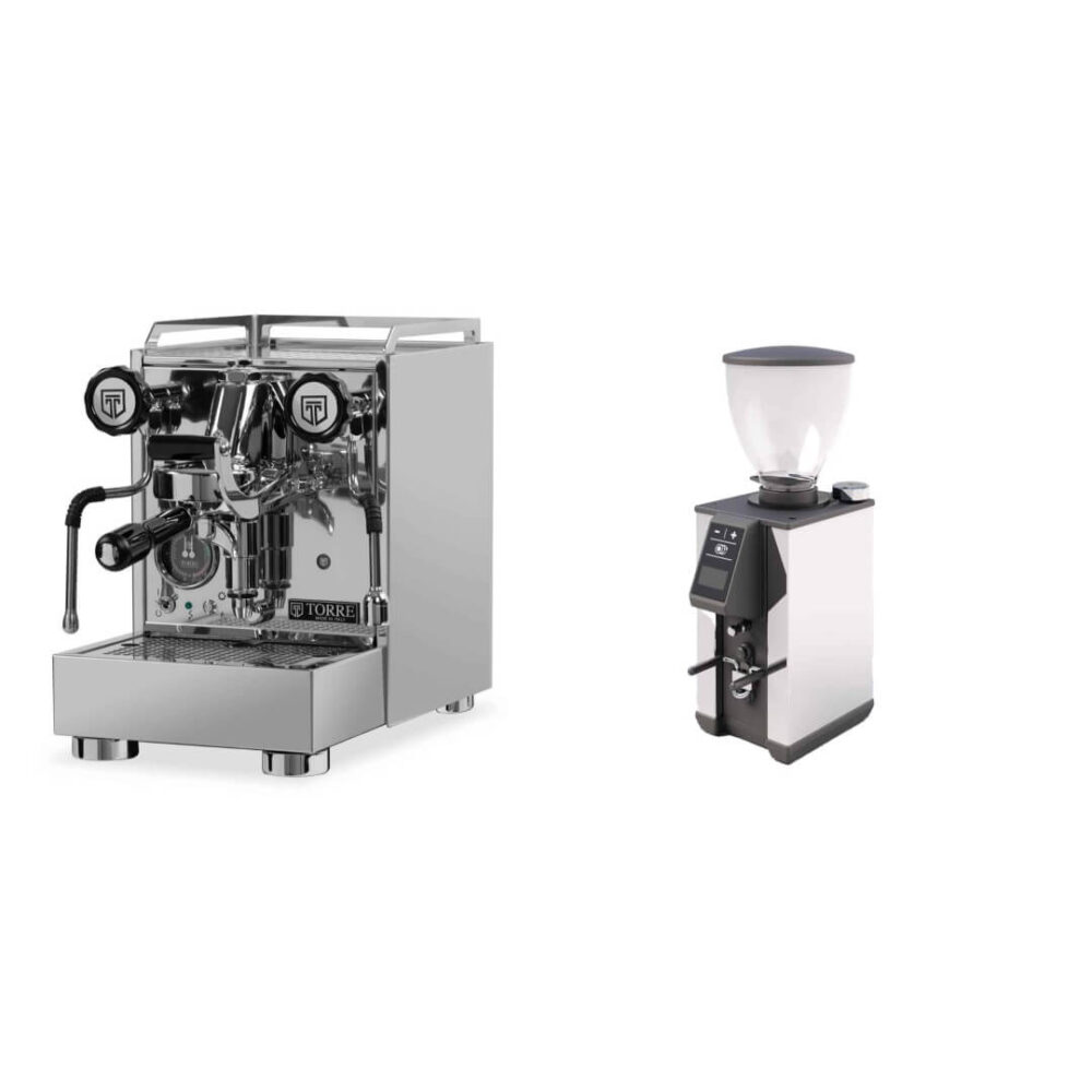Torre Espresso Luigino TSP Chrom Dreh Vibra und Macap Leo 55 Chrom