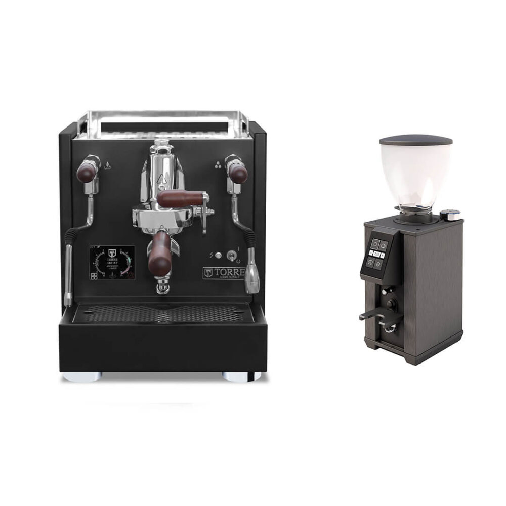 Torre Espresso Peppina EVO Black und Macap Leo 55 Touch Schwarz