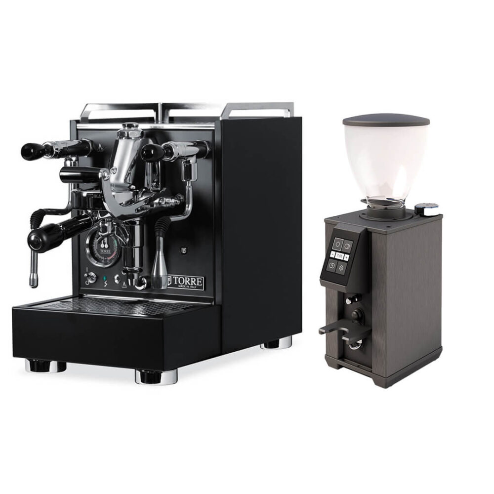 Torre Espresso Luigino TSP Schwarz Kipp Rota und Macap Leo 55 Touch Schwarz