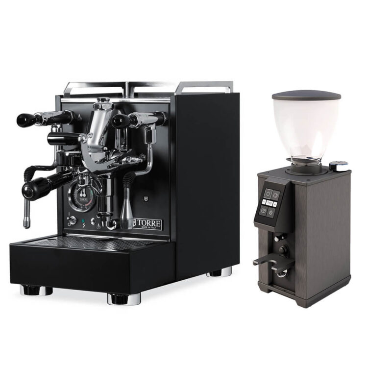 Torre Espresso Luigino TSP Schwarz Kipp Rota und Macap Leo 55 Touch Schwarz
