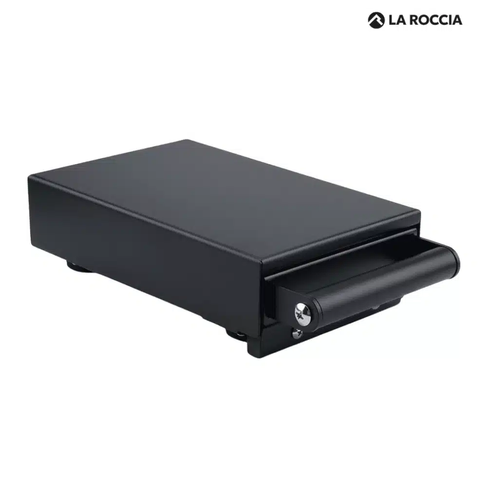 La Roccia Sudschublade Mini Edelstahl schwarz matt