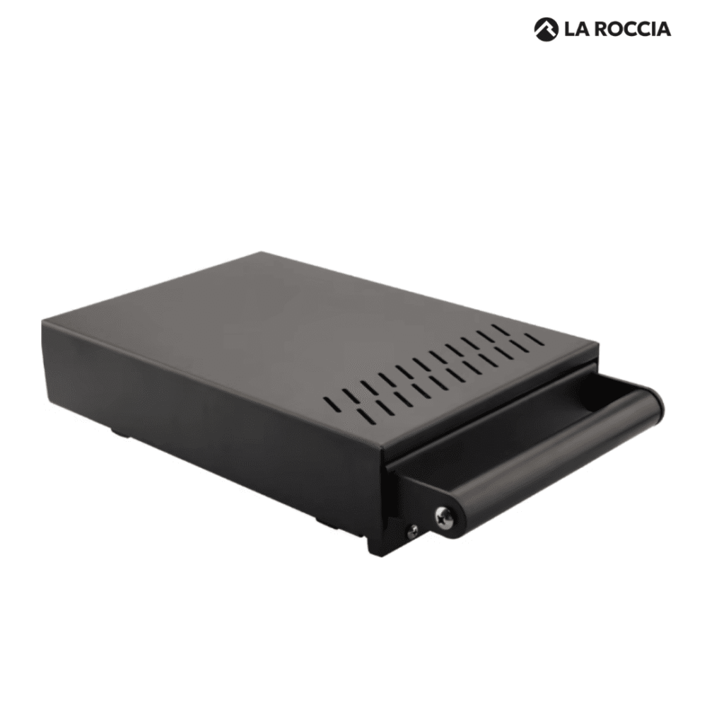 Sudschublade edelstahl schwarz matt