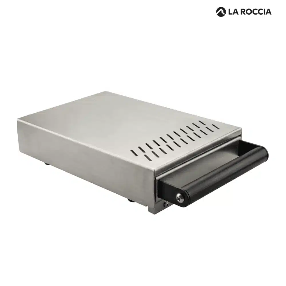 La Roccia Sudschublade Edelstahl Silber