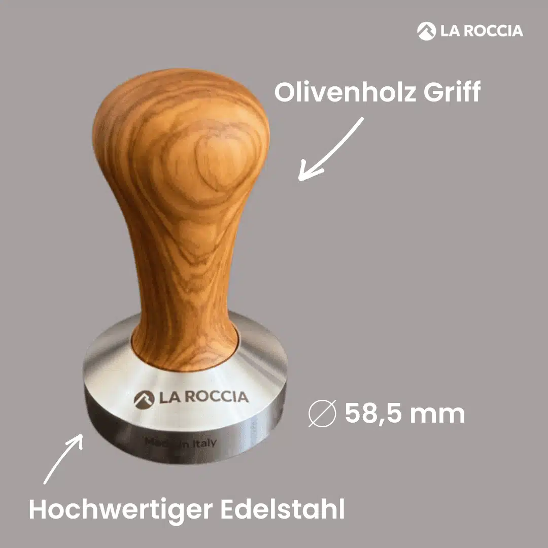 La Roccia Tamper Olivenholz 585mm premium matt benefit