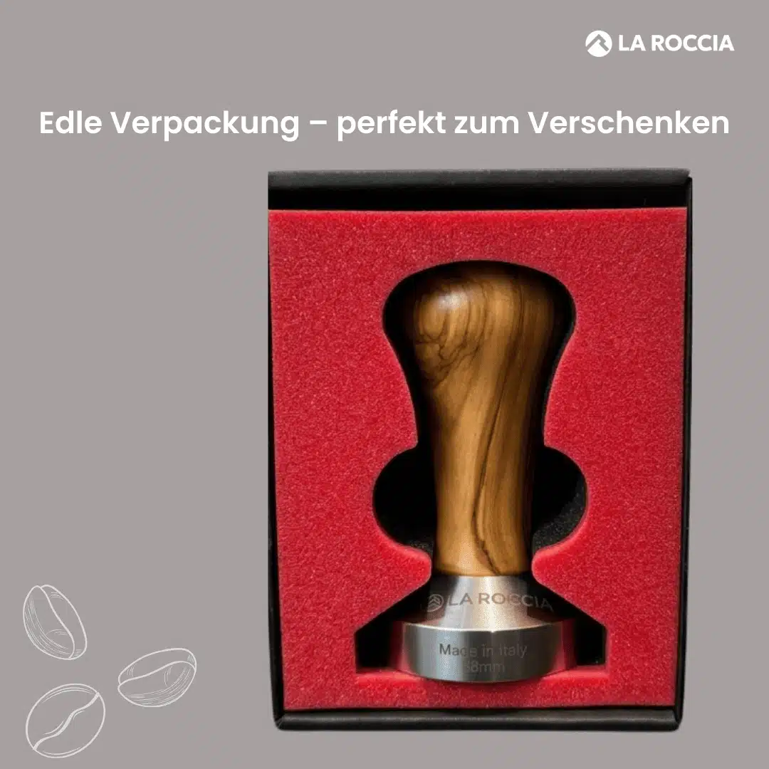 La Roccia Tamper Olivenholz 585mm premium matt verpckung